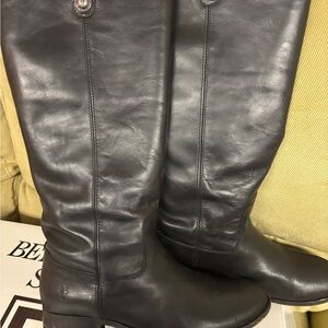 Frye Black Leather Tall Boots